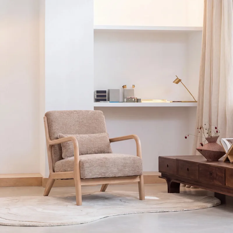 Mark armchair styled in a bright interior