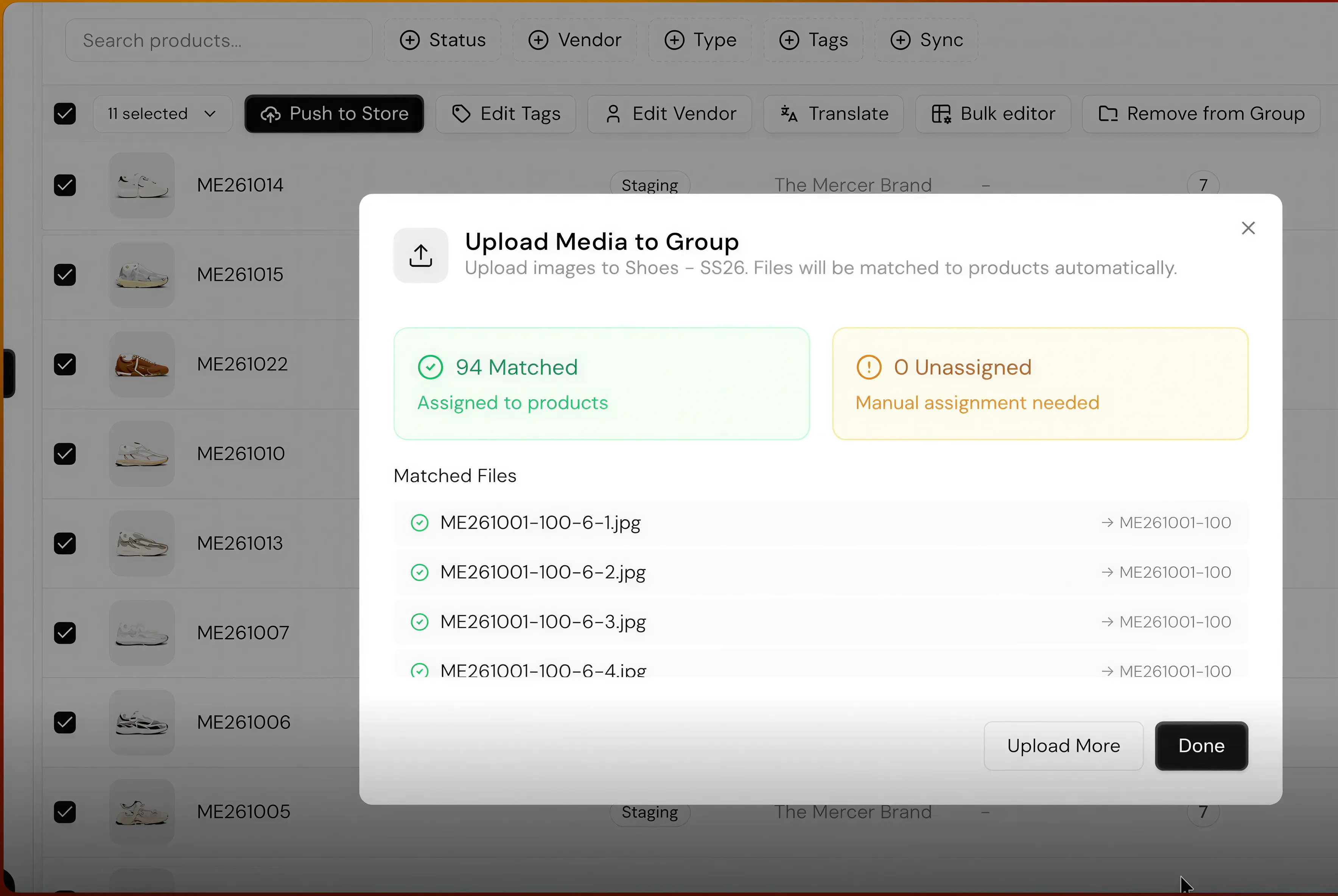Media automated: Upload & match